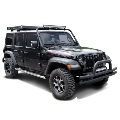 Első lökhárító Doppelrohr acél fekete Jeep Wrangler JL 18-  TÜV!