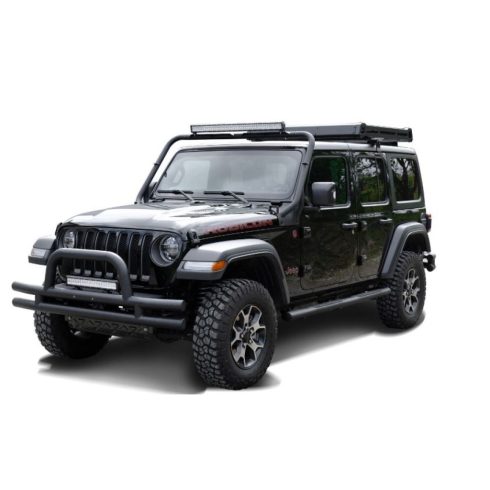 Első lökhárító Doppelrohr acél fekete Jeep Wrangler JL 18-  TÜV!