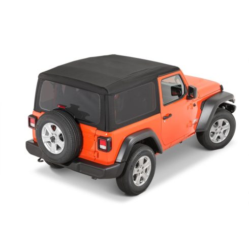 Fekete puhatető készlet ablakokkal Jeep Wrangler JL 18- 2 ajtós Mopar 82215147 82215804 Twill puhatető készlet 18-as Jeep Wrangler J-hez