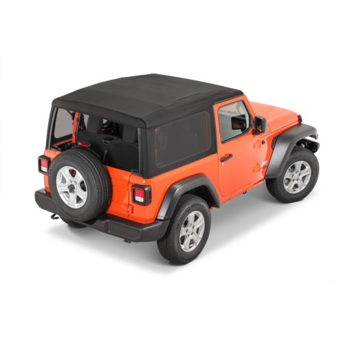 Fekete puhatető készlet ablakokkal Jeep Wrangler JL 18- 2 ajtós Mopar 82215147 82215804 Twill puhatető készlet 18-as Jeep Wrangler J-hez