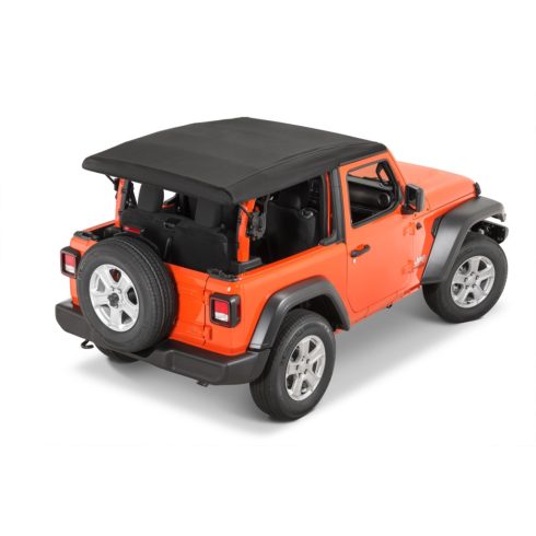Fekete puhatető készlet ablakokkal Jeep Wrangler JL 18- 2 ajtós Mopar 82215147 82215804 Twill puhatető készlet 18-as Jeep Wrangler J-hez
