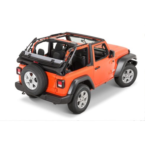 Fekete puhatető készlet ablakokkal Jeep Wrangler JL 18- 2 ajtós Mopar 82215147 82215804 Twill puhatető készlet 18-as Jeep Wrangler J-hez