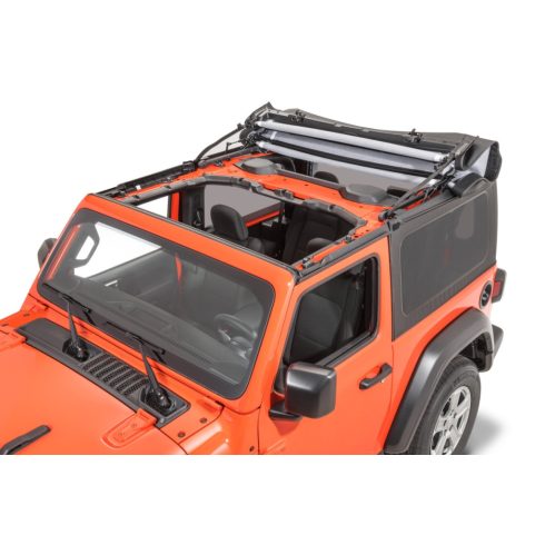 Fekete puhatető készlet ablakokkal Jeep Wrangler JL 18- 2 ajtós Mopar 82215147 82215804 Twill puhatető készlet 18-as Jeep Wrangler J-hez