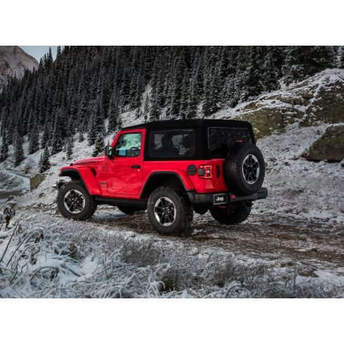 Fekete puhatető készlet ablakokkal Jeep Wrangler JL 18- 2 ajtós Mopar 82215147 82215804 Twill puhatető készlet 18-as Jeep Wrangler J-hez