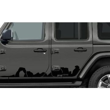   Dekormatrica oldalajtókhoz Mountain Jeep Wrangler JL Unlimited 2018- 4 ajtós Mopar 82215372 Mountain Side Graphic 2018- Jeep