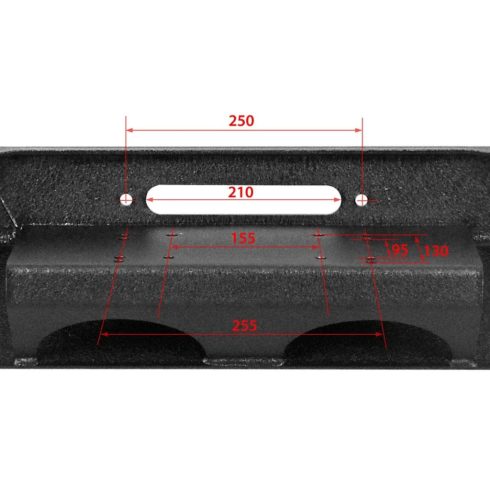 Első lökhárító konzollal fekete Jeep Wrangler JL 18-