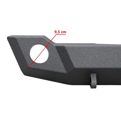 Első lökhárító konzollal fekete Jeep Wrangler JL 18-