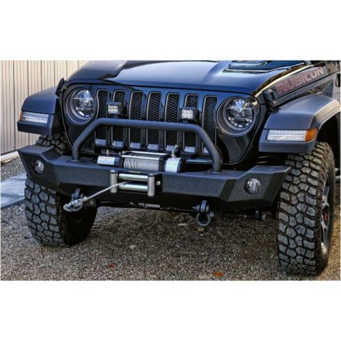 Első lökhárító acél fekete Jeep Wrangler JL 18-  TÜV