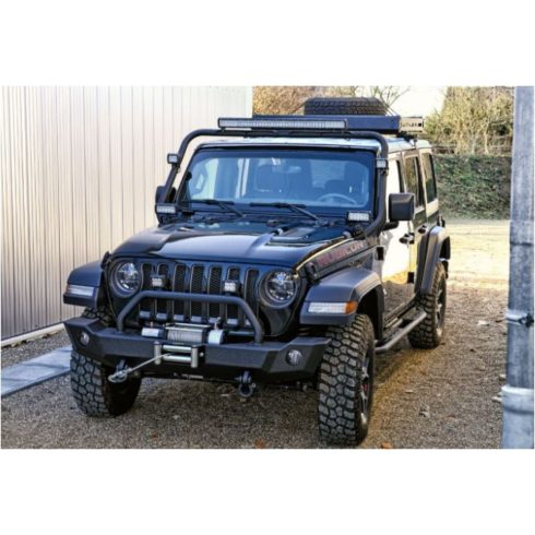 Első lökhárító acél fekete Jeep Wrangler JL 18-  TÜV