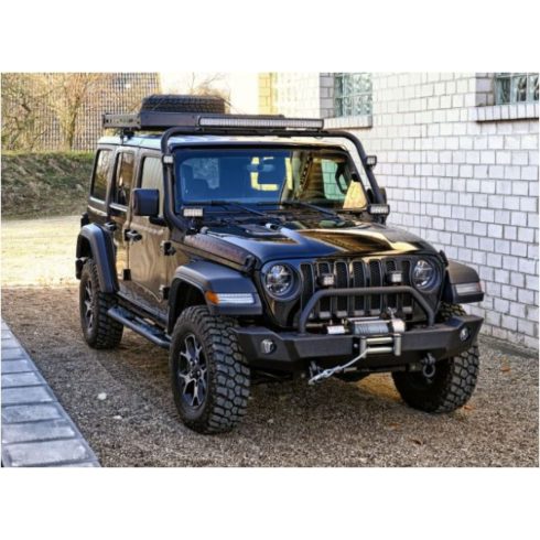 Első lökhárító acél fekete Jeep Wrangler JL 18-  TÜV