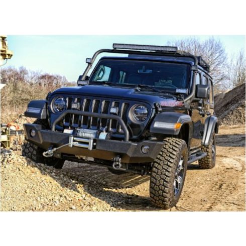 Első lökhárító acél fekete Jeep Wrangler JL 18-  TÜV