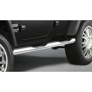   Oldalvédelem Futódeszka Ø 80mm Jeep Wrangler JK 07- 2-Ajtós Rozsdamentes acél