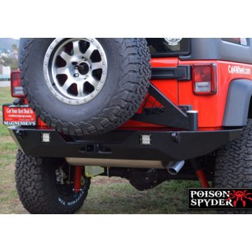   Hátsó lökhárító Pótkerék Konzolok breite Version Jeep Wrangler JK 07-18 Poison Spyder PS1762050-DL hátul 