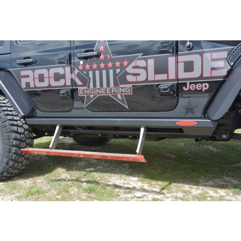 Oldalvédő futódeszka Rockslider elektromos Jeep Wrangler JL 4 ajtós 2018- Rock-Slide Engineering BD-SS-300-JL4 Gen II Steps-