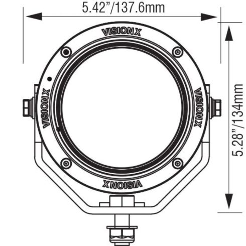 LED távolsági fényszóró készlet 10° 4,5" CANNON SINGLE 40W GEN 2 E-Mark VISION X CG2-CPZ110KIT E-jellel