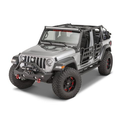 Csőajtó acél ajtó készlet Jeep Wrangler JL 4-Türer 18- Gladiator JT 20- Fishbone Offroad FB24086 első és hátsó csőajtók 18-ra