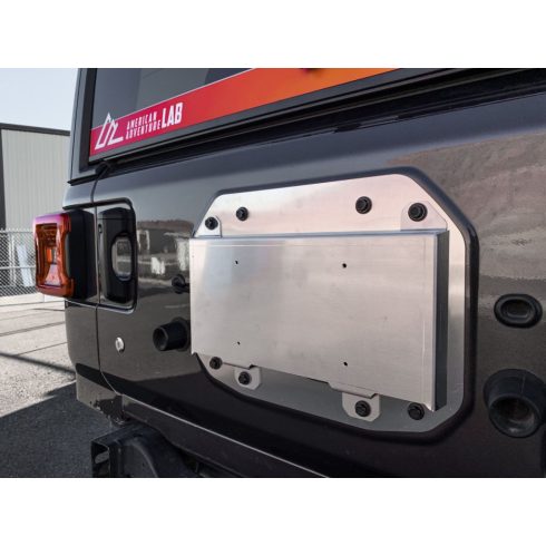 Rendszámtábla tartó alumínium Jeep Wrangler JL 18- American Adventure Lab JL-Tire-Delete Jeep JL Tartalék gumi Delete for Swingout Tire Car