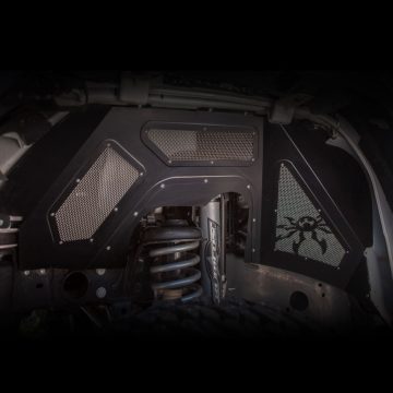   Belső sárvédő szellőztetett fekete Jeep Wrangler JL 18- Gladiator JT 20- Poison Spyder PS1902980VP1