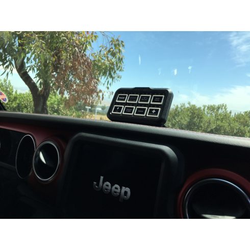 Kapcsolópanel Jeep Wrangler JL 2018- Spod Bantam HD panel JL / JT 8-Circuit / SP-BX-HD-JL számára